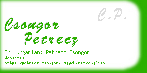 csongor petrecz business card